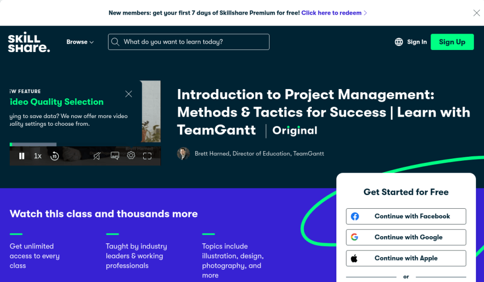 Course Preview Introduction to Project Management: Methods & Tactics for Success | Learn with TeamGantt