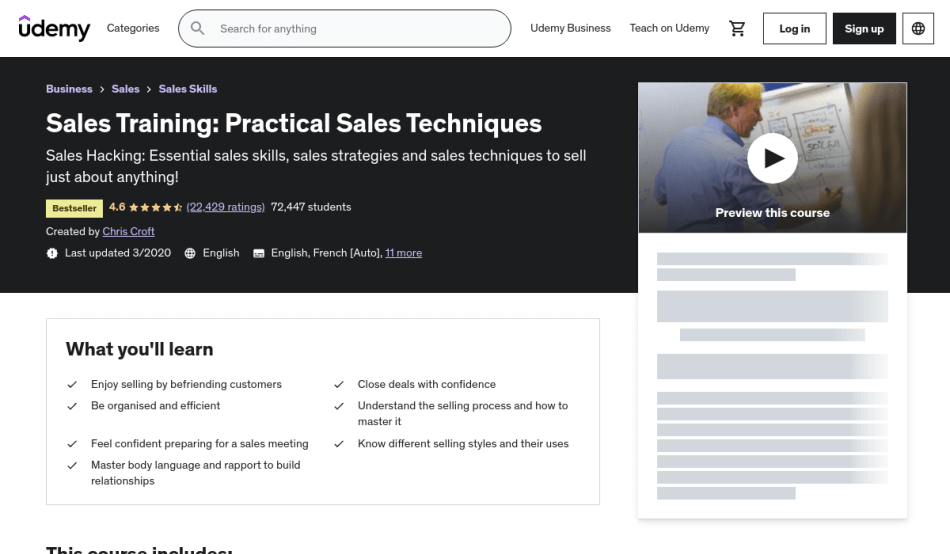 Course Preview Sales Training: Practical Sales Techniques