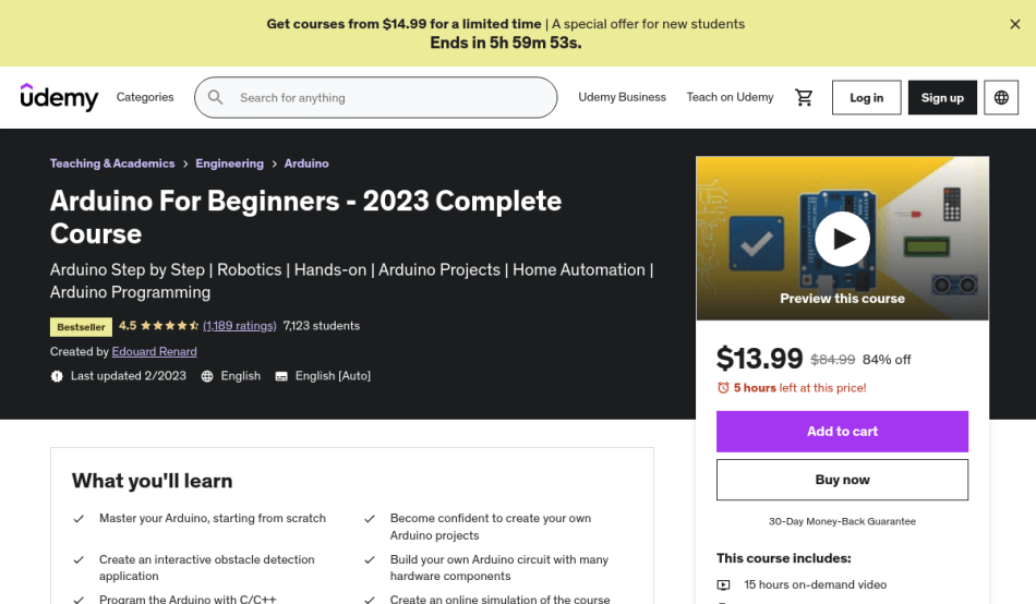 Course Preview Arduino For Beginners - 2023 Complete Course