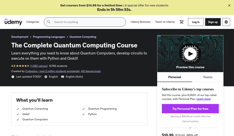 Course Preview The Complete Quantum Computing Course