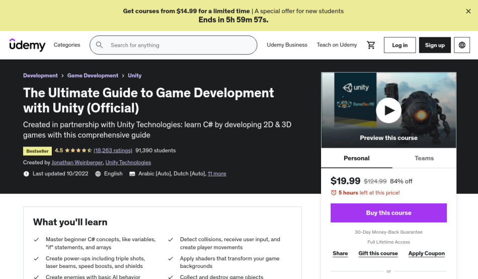 Course Preview The Ultimate Guide to Game Development with Unity (Official)