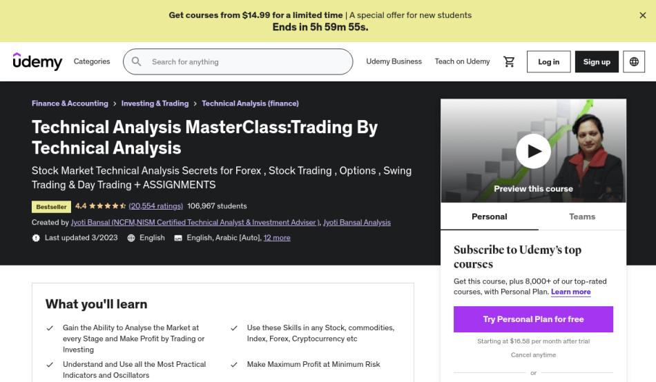 Course Preview Technical Analysis MasterClass:Trading By Technical Analysis