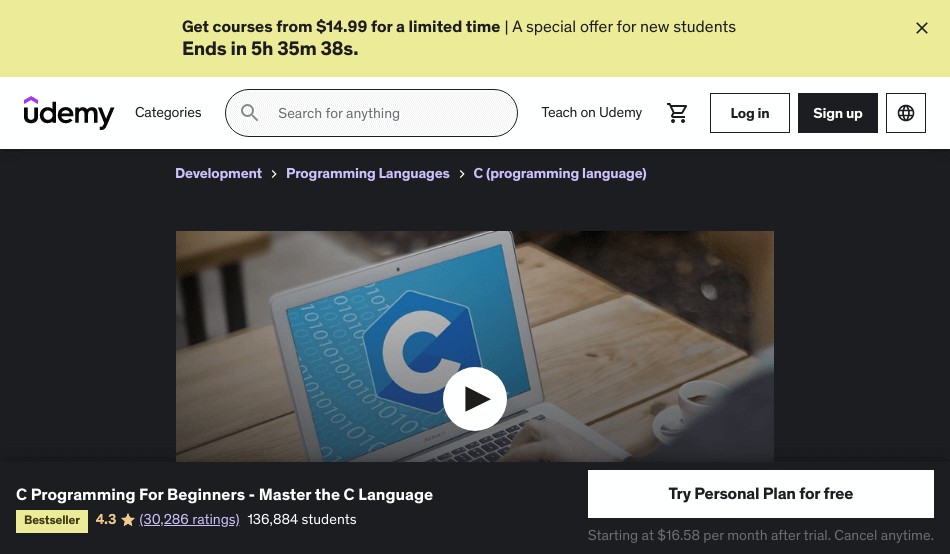 Course Preview C Programming For Beginners - Master the C Language