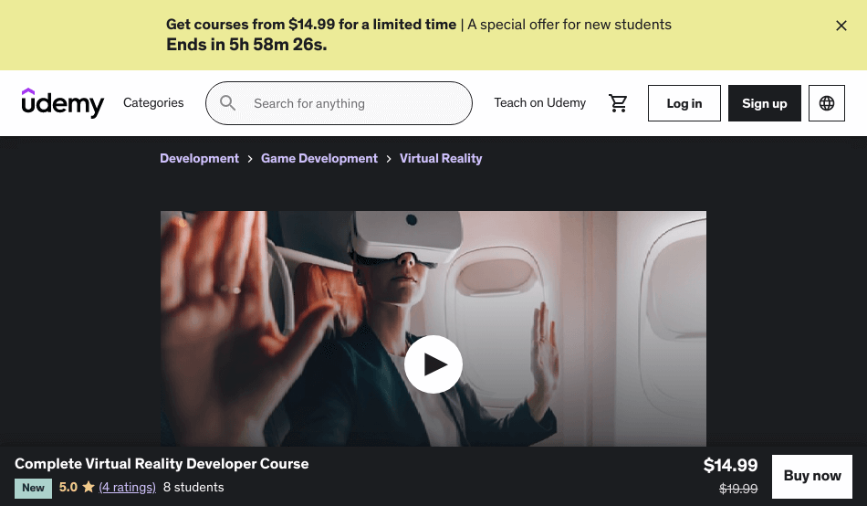 Course Preview Complete  Virtual Reality Developer Course