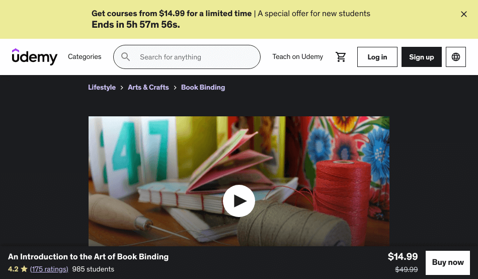 Course Preview An Introduction to the Art of Book Binding